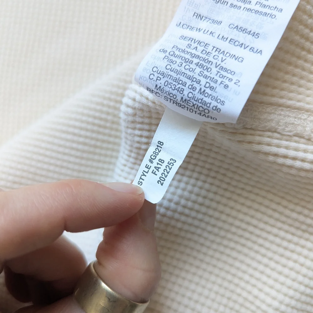 J. Crew | Mercantile | Long Sleeve Thermal Crewneck | G8218